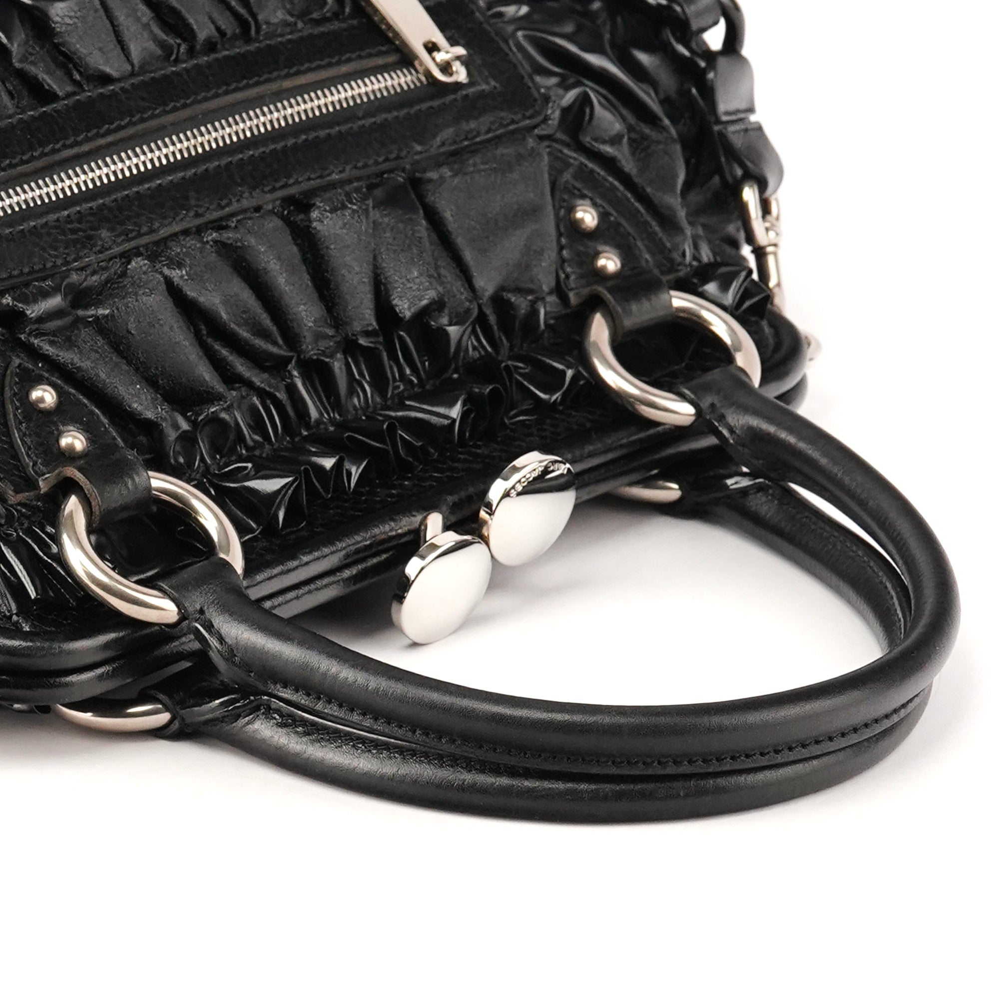 Black Patent Leather Stam 2-Way Bag