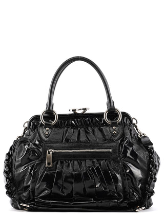 Black Patent Leather Stam 2-Way Bag