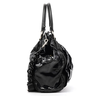 Black Patent Leather Stam 2-Way Bag