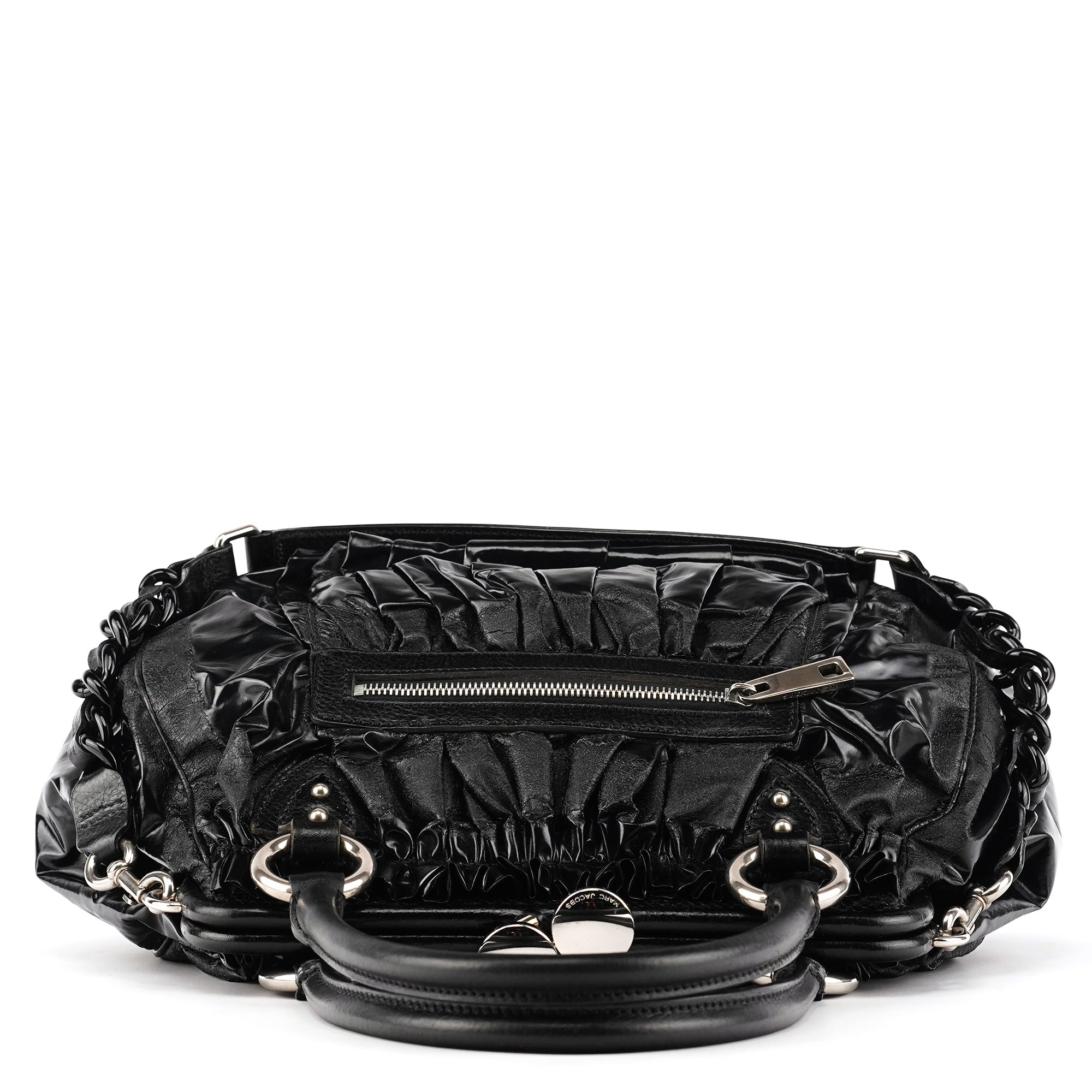Black Patent Leather Stam 2-Way Bag