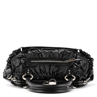 Black Patent Leather Stam 2-Way Bag