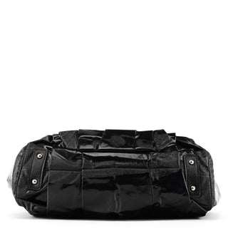 Black Patent Leather Stam 2-Way Bag