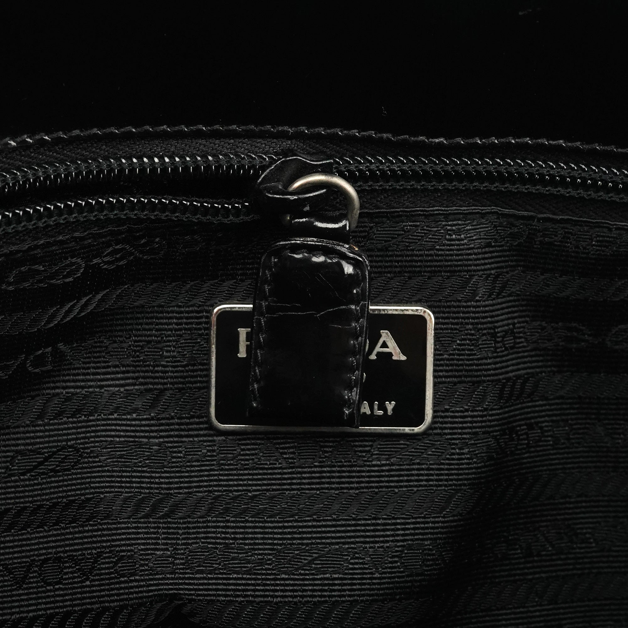 1995 Black Spazzolato Sport Tote Bag