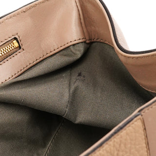 Greige Leather Thompson Top Handle Bag