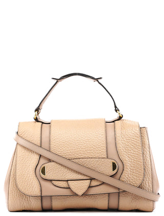 Greige Leather Thompson Top Handle Bag
