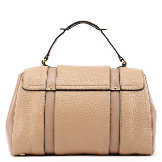 Greige Leather Thompson Top Handle Bag