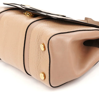 Greige Leather Thompson Top Handle Bag