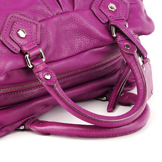 Purple Leather Classic Q 2-Way Bag