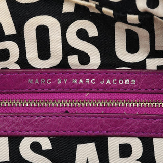 Purple Leather Classic Q 2-Way Bag