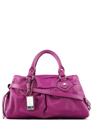 Purple Leather Classic Q 2-Way Bag