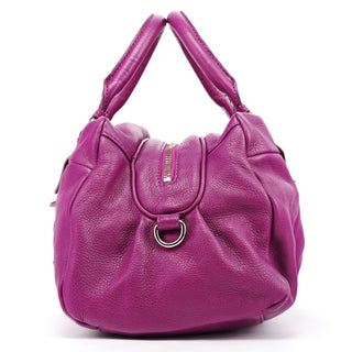 Purple Leather Classic Q 2-Way Bag