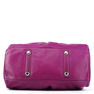 Purple Leather Classic Q 2-Way Bag