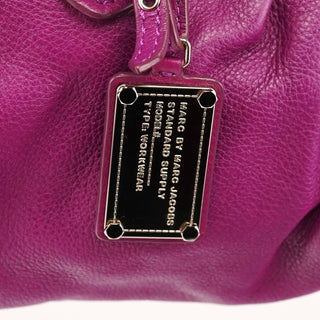 Purple Leather Classic Q 2-Way Bag