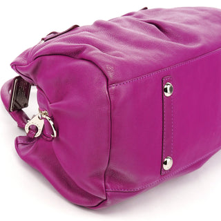 Purple Leather Classic Q 2-Way Bag