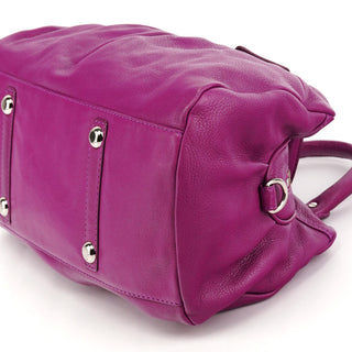 Purple Leather Classic Q 2-Way Bag