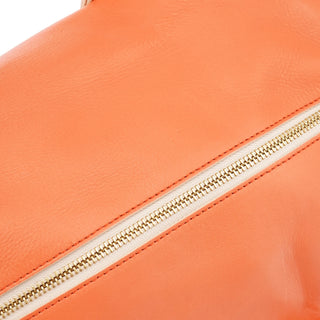 Orange Leather Madeleine Boston Bag