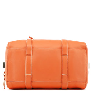 Orange Leather Madeleine Boston Bag