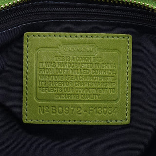 F13084 Green Leather Hamptons Tote Bag