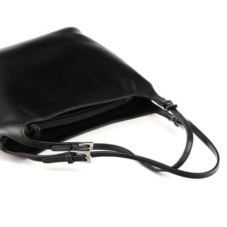 001 3269 Black Leather Shoulder Bag