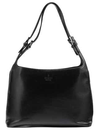 001 3269 Black Leather Shoulder Bag