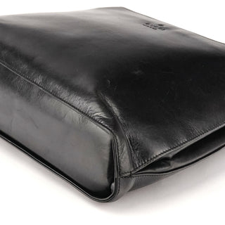 001 3269 Black Leather Shoulder Bag