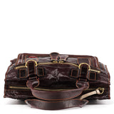 Sac cabas Bay en cuir verni bordeaux