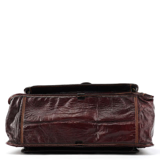 Burgundy Patent Leather Bay Tote Bag