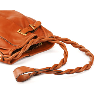 Light Brown Leather Helene Crossbody Bag