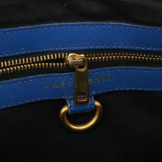 Blue Quilted Leather Stam 2-Way Bag