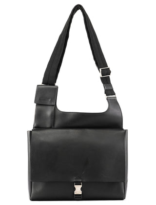 Fall 1999 Black Leather Buckle Shoulder Bag