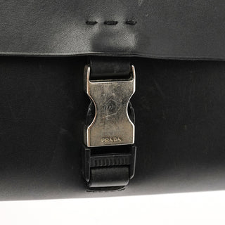 Fall 1999 Black Leather Buckle Shoulder Bag