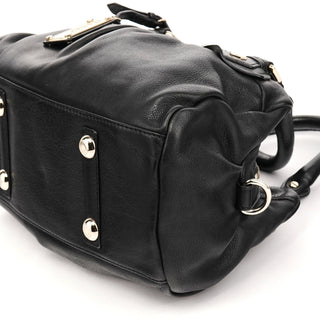 Black Leather Classic Q Baby Groovee 2-Way Bag