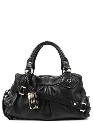 Black Leather Classic Q Baby Groovee 2-Way Bag