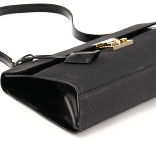 001 4239 Anthracite Canvas Lady Lock Shoulder Bag