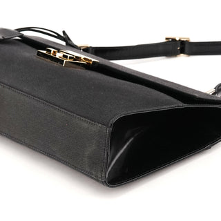 001 4239 Anthracite Canvas Lady Lock Shoulder Bag