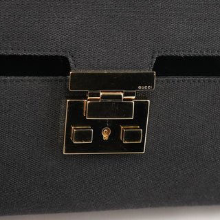 001 4239 Anthracite Canvas Lady Lock Shoulder Bag
