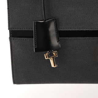 001 4239 Anthracite Canvas Lady Lock Shoulder Bag