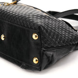 Black Leather Studded Irina Tote Bag