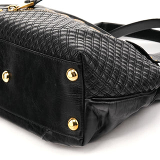 Black Leather Studded Irina Tote Bag