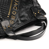 Black Leather Studded Irina Tote Bag