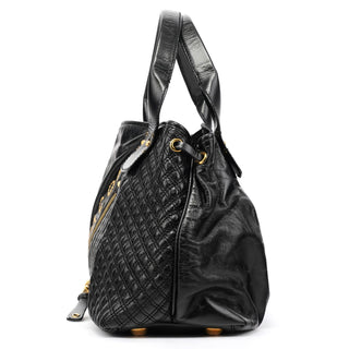 Black Leather Studded Irina Tote Bag