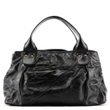 Black Leather Studded Irina Tote Bag