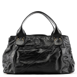 Black Leather Studded Irina Tote Bag