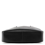 002 1059 Black Leather Bamboo Top Handle Bag