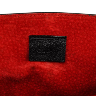 002 1059 Black Leather Bamboo Top Handle Bag