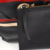 Navy Leather Vick Tote Bag