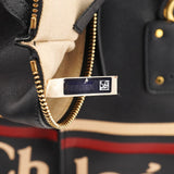 Navy Leather Vick Tote Bag