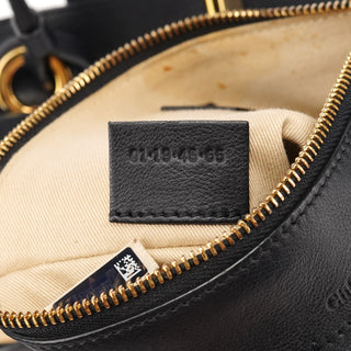 Navy Leather Vick Tote Bag