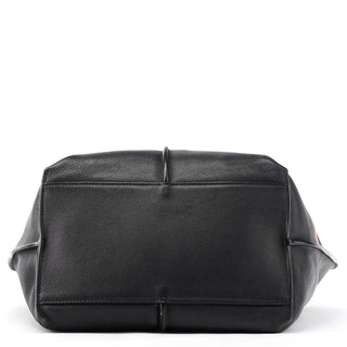 Navy Leather Vick Tote Bag