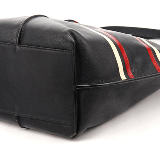 Navy Leather Vick Tote Bag